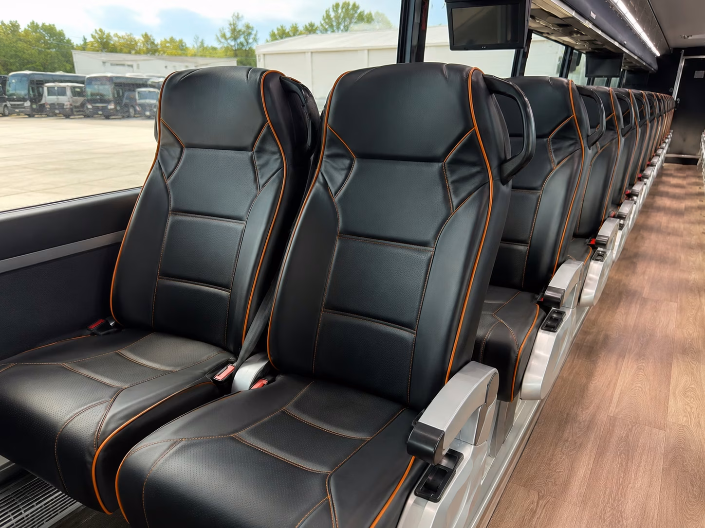 56 passenger charter bus interior