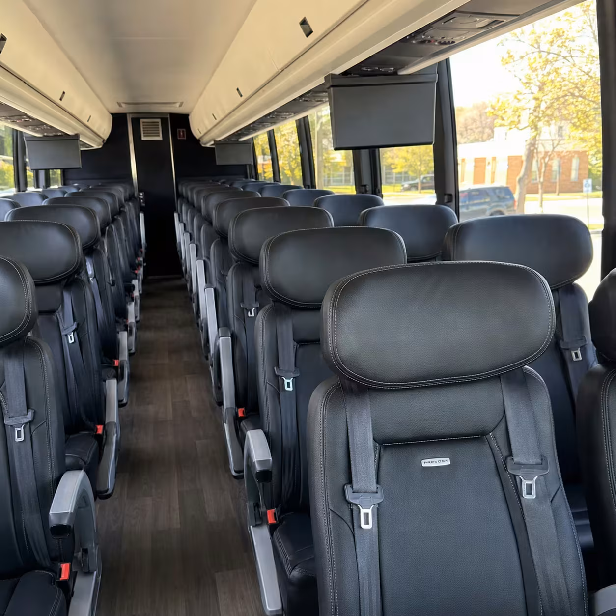 hampton charter bus interior
