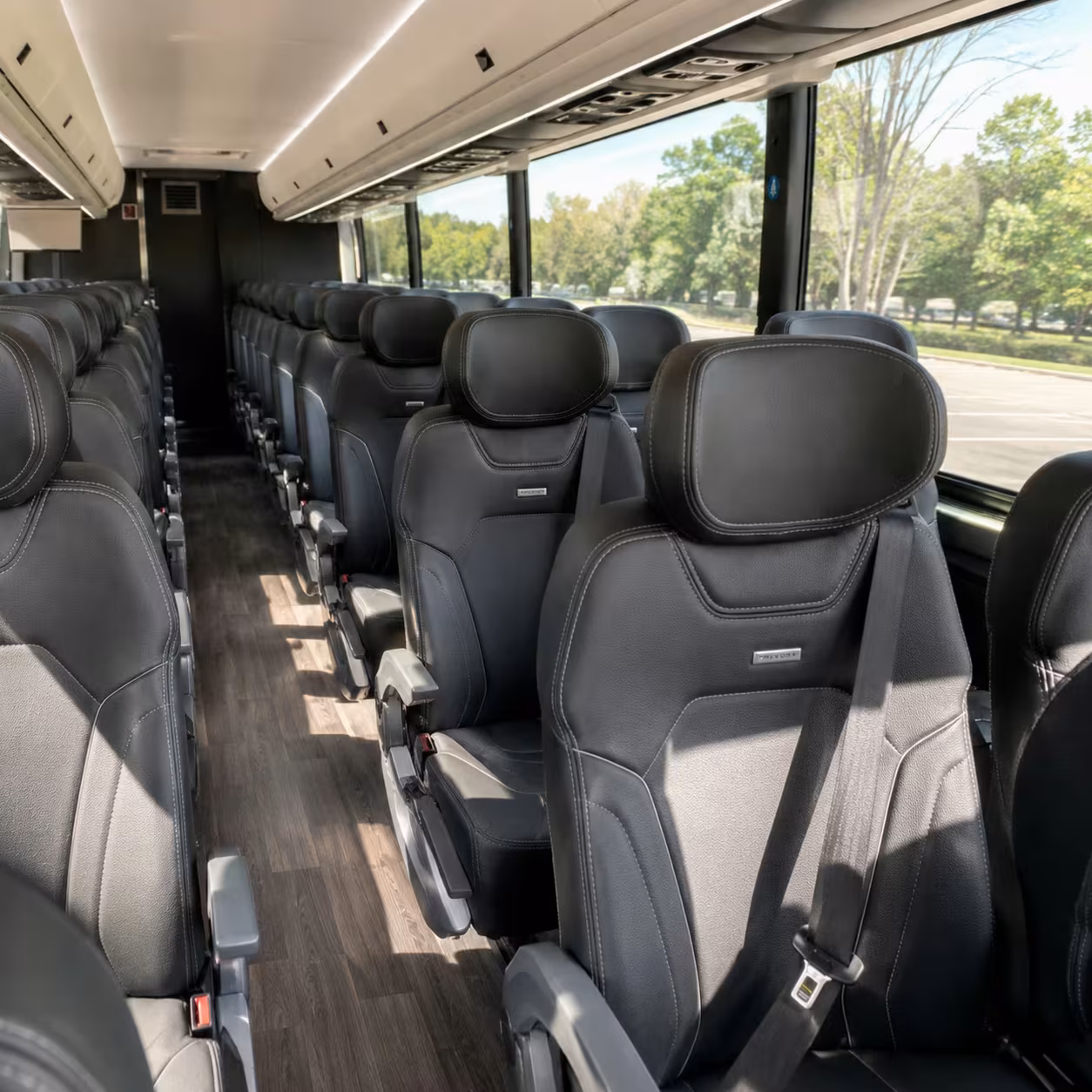 hampton charter bus rental inside